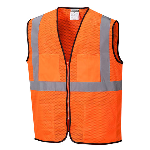 Portwest US380ORR Tampa Hi-Vis Band and Brace Vest - Orange - R