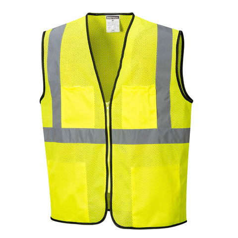 Portwest US380YER Tampa Hi-Vis Band and Brace Vest - Yellow - R