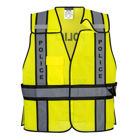 Portwest US387YBR Hi-Vis Public Safety Vest - Yellow/Black - R