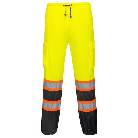 Portwest US388YBR Hi-Vis Mesh Contrast OverPants - Yellow/Black - R