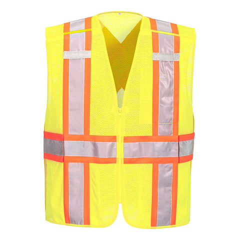 Portwest US393YER Hi-Vis Mesh X Back Expandable Breakaway Vest - Yellow - R
