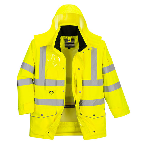 Portwest US427YER Hi-Vis Breathable 7-in-1 Traffic Jacket - Yellow - R
