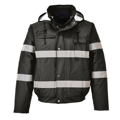 Portwest US434BKR Iona Enhanced Winter Bomber Jacket - Black - R