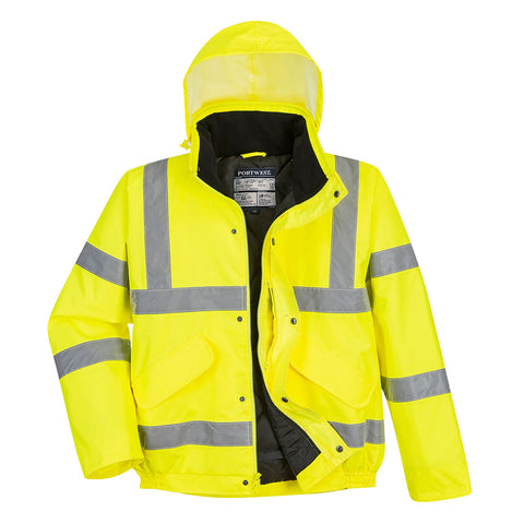 Portwest US463YER Hi-Vis Winter Bomber Jacket - Yellow - R