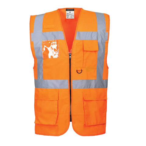 Portwest US476ORR Berlin Hi-Vis Executive Vest - Orange - R