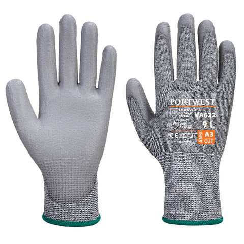 Portwest VA622G7R Vending MR Cut PU Palm Glove - Gray - R