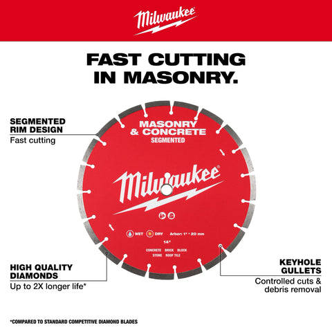 Milwaukee 49-93-9307 7" Standard Segmented Masonry & Concrete Diamond Blade