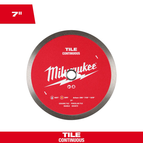 Milwaukee 49-93-9507 7" Standard Continuous Diamond Tile Blade