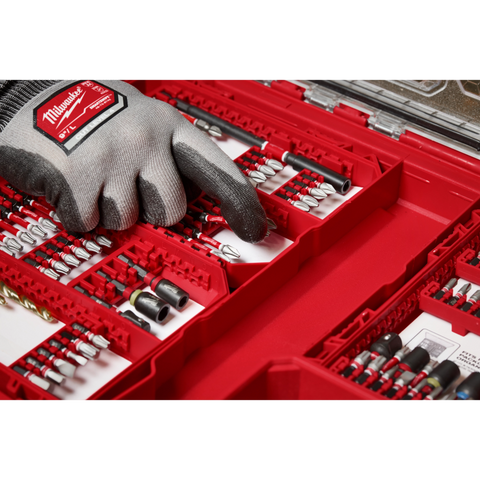 Milwaukee SHOCKWAVE bit organization close up image