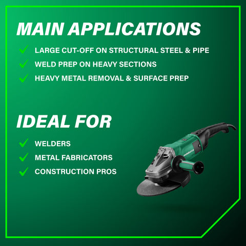 Metabo HPT US646467800 7" 15 Amp Surface Preparation Kit Angle Grinder image 7