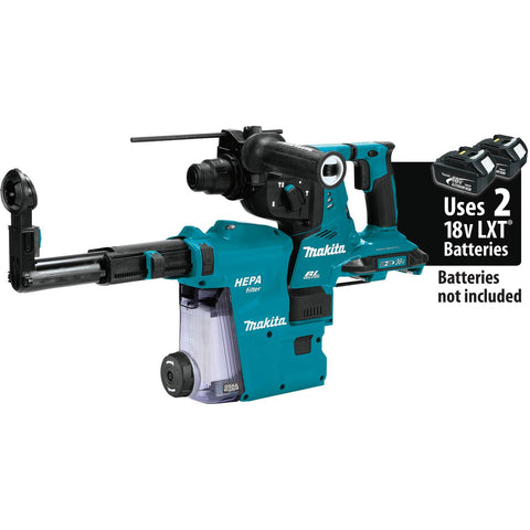 Makita XRH10ZW 36V LXT® 1-1/8" SDS-PLUS AVT® Rotary Hammer, w/ HEPA Dust Extractor, AWS® Capable, Tool Only