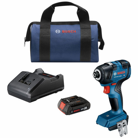 Bosch GDR18V-1800B12 18V Brushless 1/4 In. Hex Impact Driver Kit with 2Ah Standard Power Battery