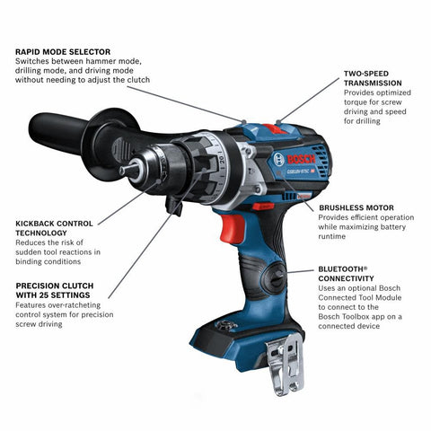 Bosch GSB18V-975CN 18V Hammer Drill/Driver Brute Tough 1/2 In. (Bare Tool)