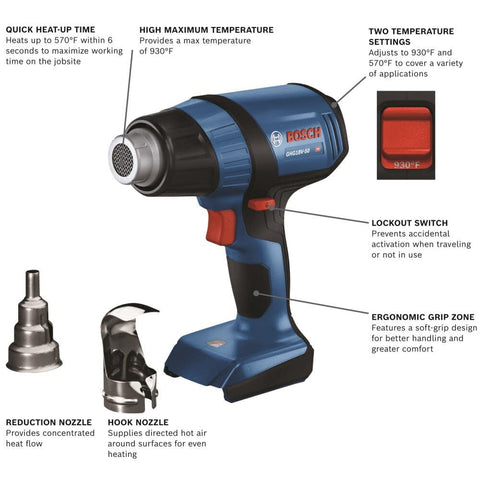 Bosch GHG18V-50N 18V Heat Gun (Bare Tool)