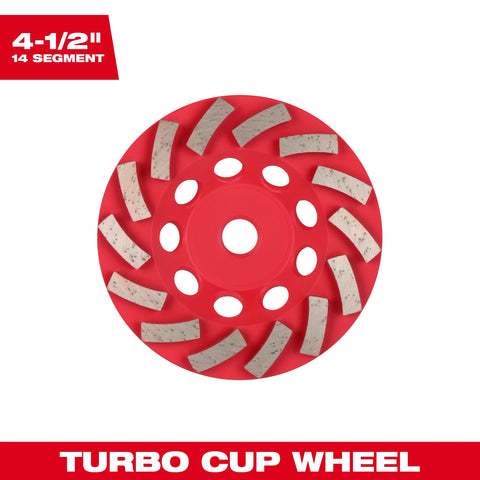 Milwaukee 49-93-7795 7" Diamond Max™ Diamond Cup Wheel Turbo - 18 Segment