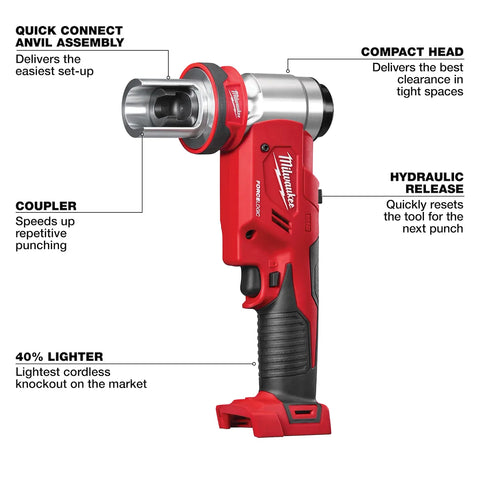 Milwaukee 2677-04 M18™ FORCE LOGIC™ 6T Knockout Tool 1/2" - 4"