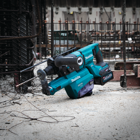 Makita GRH07M1W 40V max XGT® 1-1/8" SDS-PLUS AVT® Rotary Hammer Kit with Dust Extractor, AFT®, AWS Capable