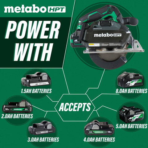 Metabo CD1805BDM 18V 5-3/8" Metal Cutting Circular Saw Kit (2X 2.5 Ah MV  380083M battery, rapid charger) image 4
