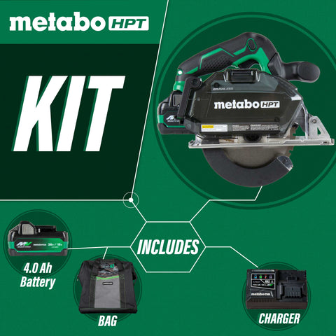 Metabo CD1805BDM 18V 5-3/8" Metal Cutting Circular Saw Kit (2X 2.5 Ah MV  380083M battery, rapid charger) image 3