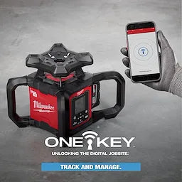 Milwaukee 3704-21T M18™ Red Exterior Dual Slope Rotary Laser Level Kit w/ Receiver, Remote, Grade Rod & Tripod