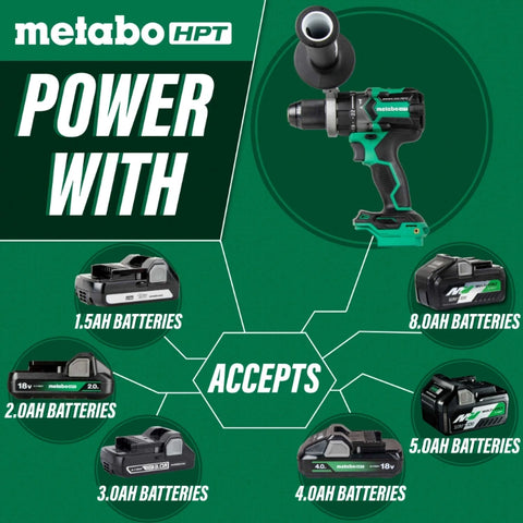 Metabo HPT DV18DCQ4M 18V High Torque Brushless 1/2" Hammer Drill Bare Tool