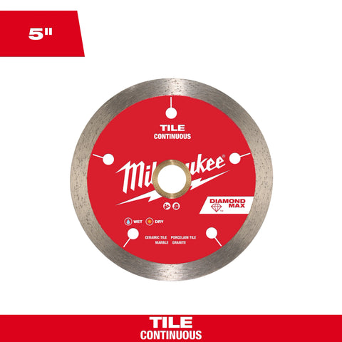 Milwaukee 49-93-9205 5" Diamond Max™ Continuous Diamond Tile Blade