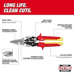 Milwaukee 48-22-4560 Straight Cutting Aviation Snips