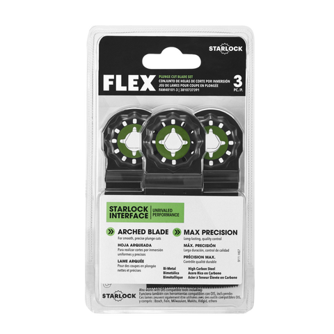 FLEX FAM40101-3 3pc Plunge Cutting Blade Kit