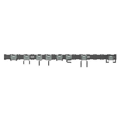 FLEX FSM1502-10 TRACK-LOCK 10-Piece All-Purpose Wall Storage Set – storage application; displayed tools and extra accessories not included (2)
