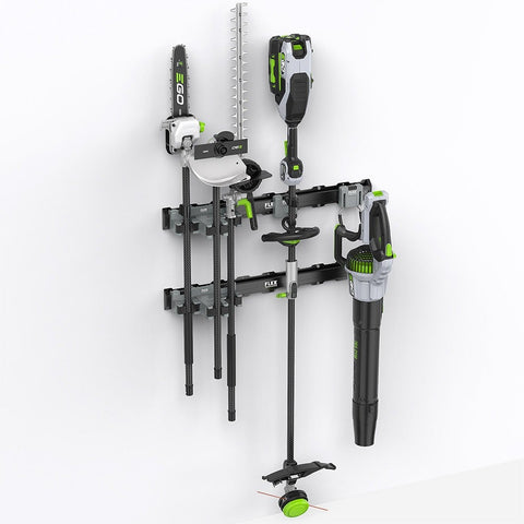 FLEX FSM1503-6 TRACK-LOCK 6-Piece Landscaping Tool Wall Storage Set – storage application; displayed tools and extra accessories not included (6)