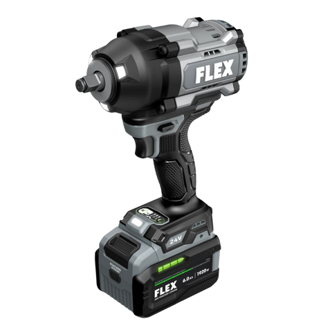 FLEX FX1472-1H 1/2" High-Torque Impact Wrench Stacked Lithium Kit(1x6.0Ah Stacked Battery+280W Rapid Charger)