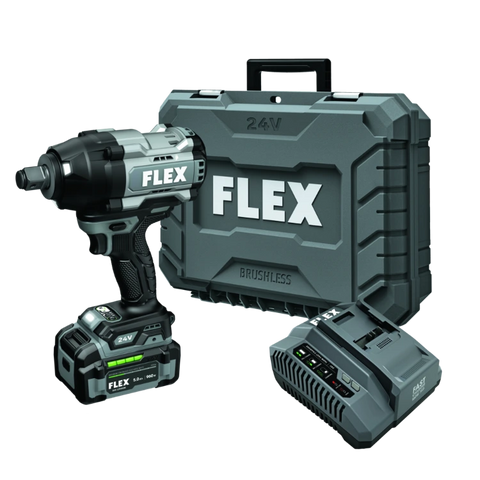 FLEX FX1472B-1C 3/4" High Torque Impact Wrench Kit (1x5.0Ah Battery+160W Charger)