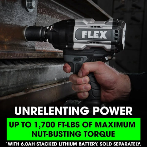 FLEX FX1472B-1C 3/4" High Torque Impact Wrench Kit (1x5.0Ah Battery+160W Charger)