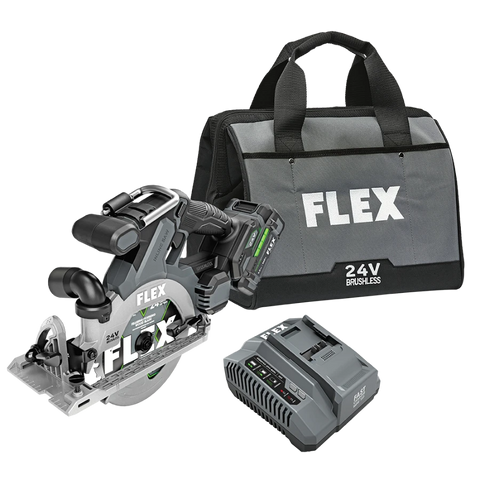 FLEX FX2131A-1C 6-1/2" In-Line Circular Saw Kit