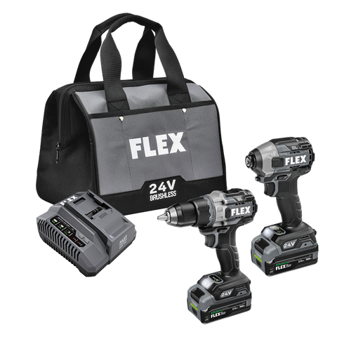 FLEX FXM202-2K complete kit with two 2.0Ah Stacked Lithium batteries