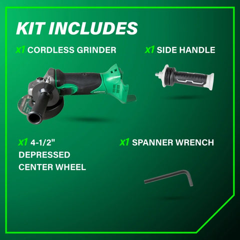 Metabo HPT G18DSL2Q4M 18V 4.5" Disc Brushed Grinder (Tool Only)