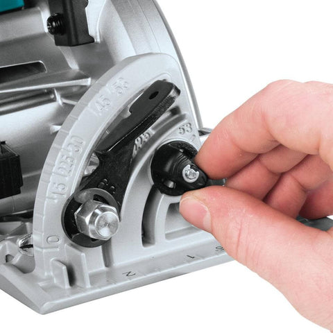 Makita XSR01PT bevel stop adjustment detail