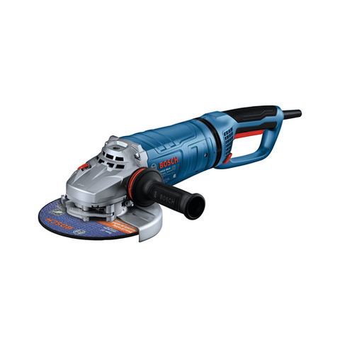 Bosch GWS25-180JR 7 In. Large Angle Grinder – 15 Amp w/ Lock-On Trigger Switch and Rotatable Main Handle