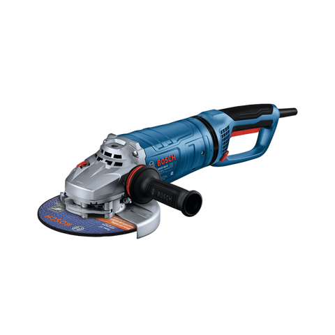 Bosch GWS25-180JR 7 In. Large Angle Grinder – 15 Amp w/ Lock-On Trigger Switch and Rotatable Main Handle
