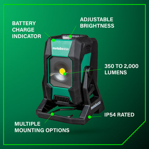 Metabo HPT UB18DBQ4M 18V MultiVolt™ Cordless 2,000 Lumen LED Work Light (Tool Body Only)