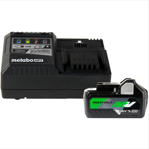 Metabo HPT UC18YSL3QCYM 36V/18V MultiVolt™ Lithium Ion Slide Battery & Charger Starter Kit