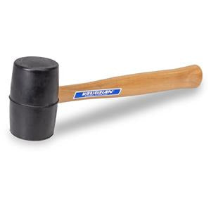 VAUGHAN 43415 20 oz Black Solid Rubber Mallet VN57431