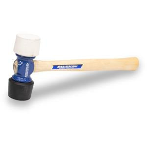 VAUGHAN 43247 24 oz Soft Face Rubber Mallet with White & Black Tips VN19510
