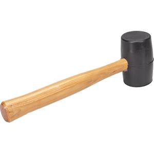 VAUGHAN 43415 20 oz Black Solid Rubber Mallet VN57431