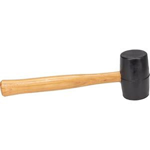 VAUGHAN 43415 20 oz Black Solid Rubber Mallet VN57431