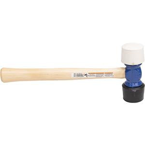 VAUGHAN 43247 24 oz Soft Face Rubber Mallet with White & Black Tips VN19510