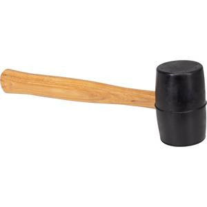 VAUGHAN 43415 20 oz Black Solid Rubber Mallet VN57431