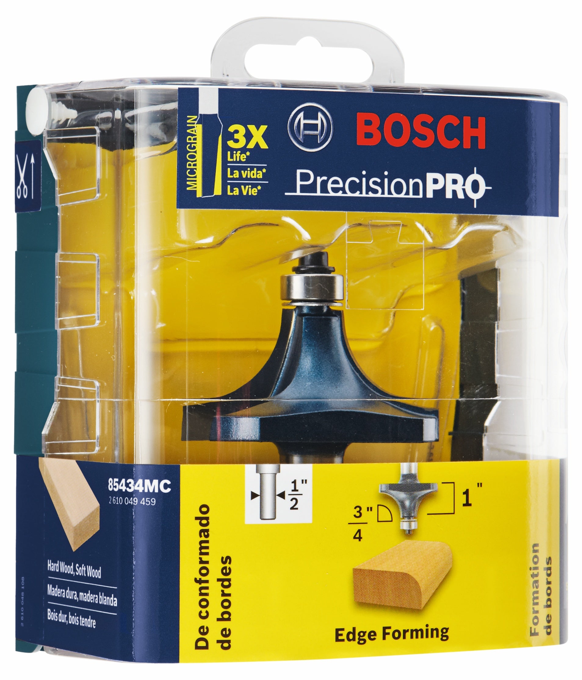 BOSCH 85434MC 3/4 In. x 1 In. Carbide-Tipped Roundover Router Bit – Way ...
