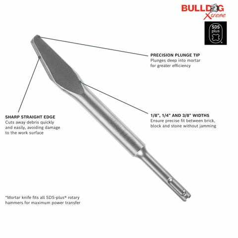 BOSCH HS1402 1/8 In. SDS-plus® Bulldog™ Xtreme Mortar Knife