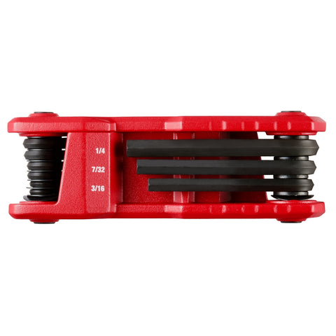 Milwaukee 48-22-2181 9-Key Folding Hex Key Set - SAE
